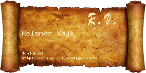 Reisner Vajk névjegykártya